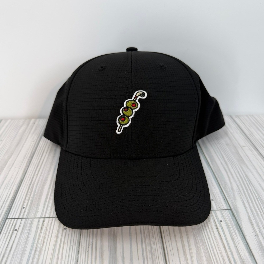 Waggle Golf Extra Dirty Performance Dad‎ Hat Black Martini Olive Adjustable Cap